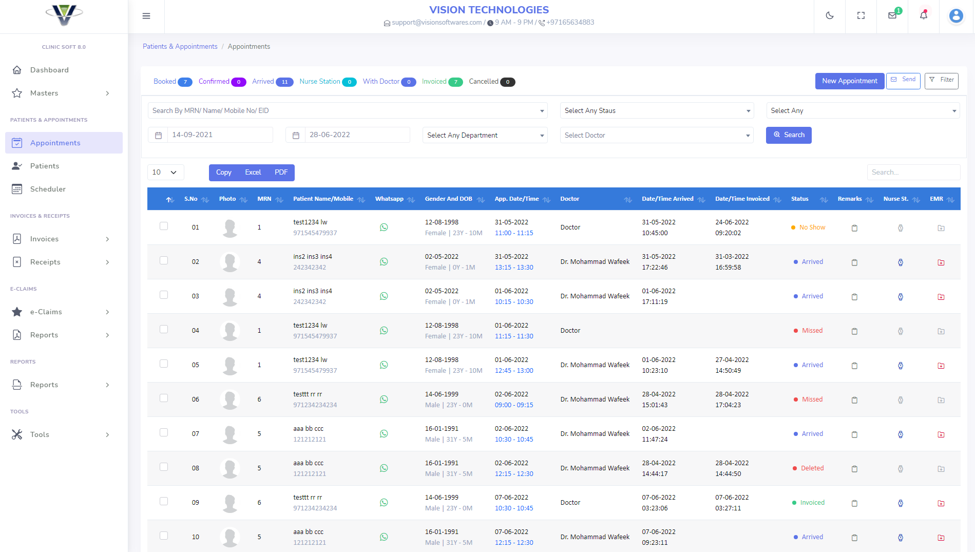 Dashboard Screenshot